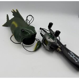 Radica Fish On Bass Fishing Game Motion Toy Electronic Rod Lure Tested
